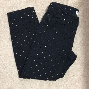 Old navy black with white polka dot pixie pants